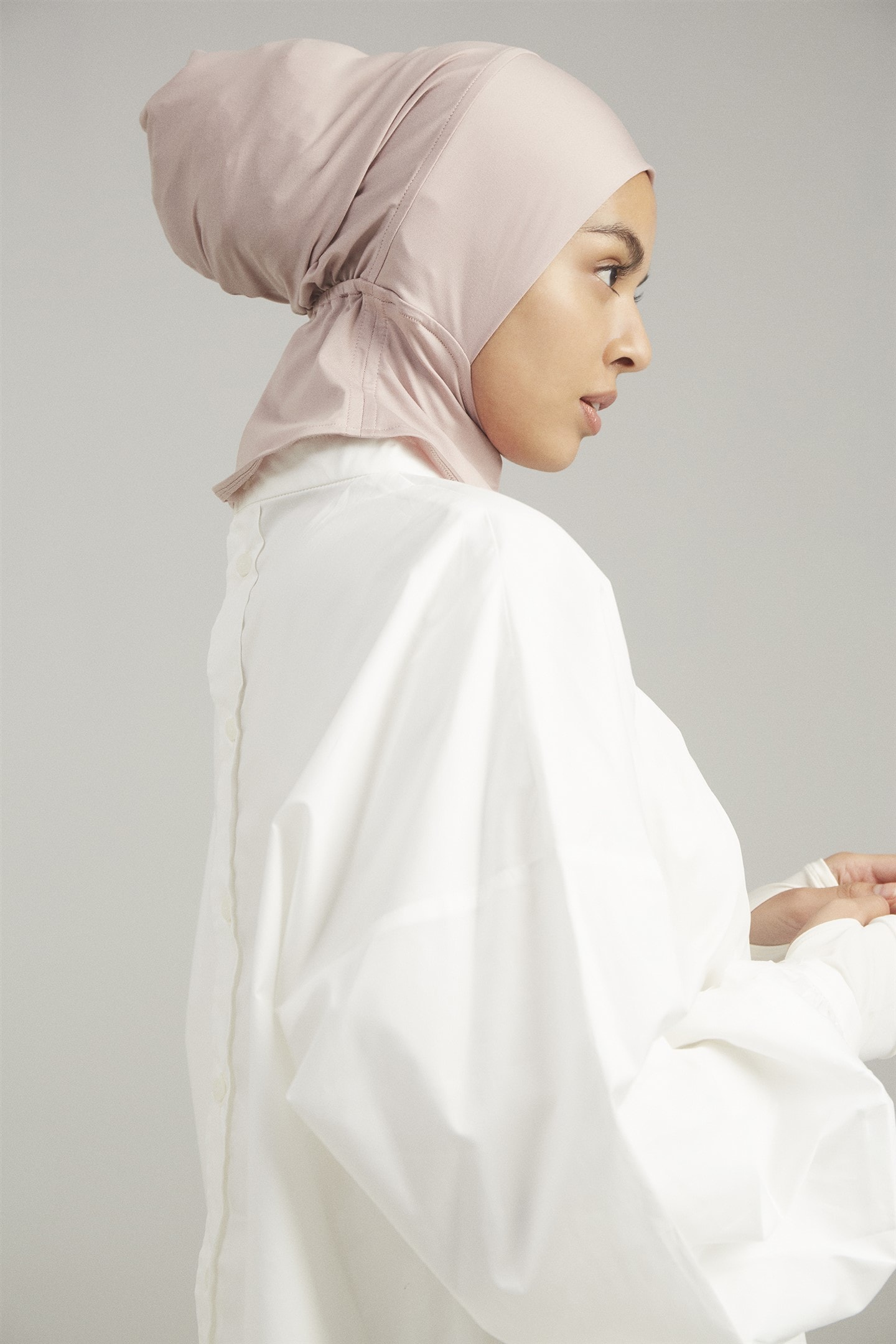 ASWAN ESSENTIAL NECK-LENGTH UNDERSCARF - PINK MELODY 03