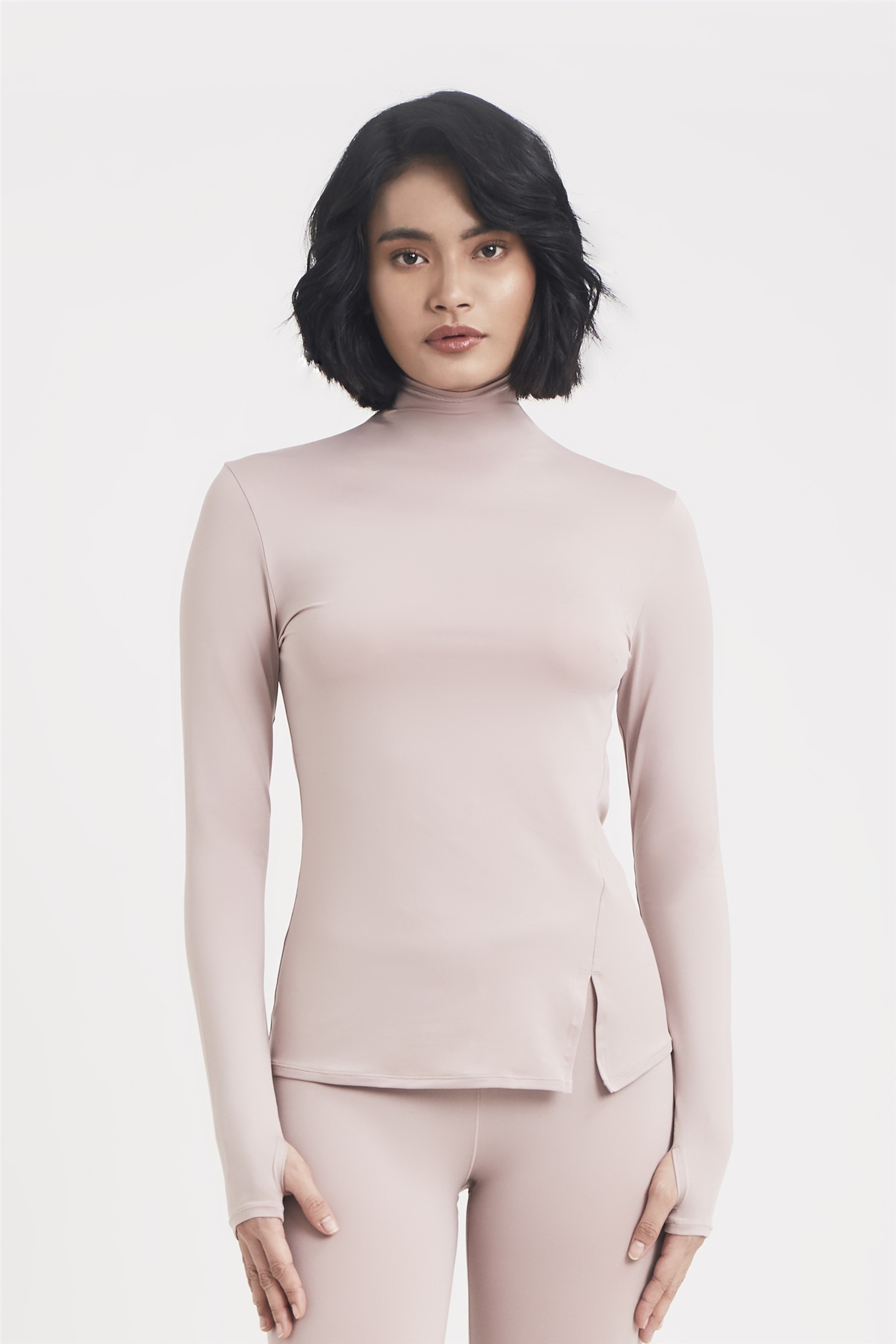 SAVANNA ESSENTIAL LONG SLEEVE TURTLENECK - PINK MELODY 01