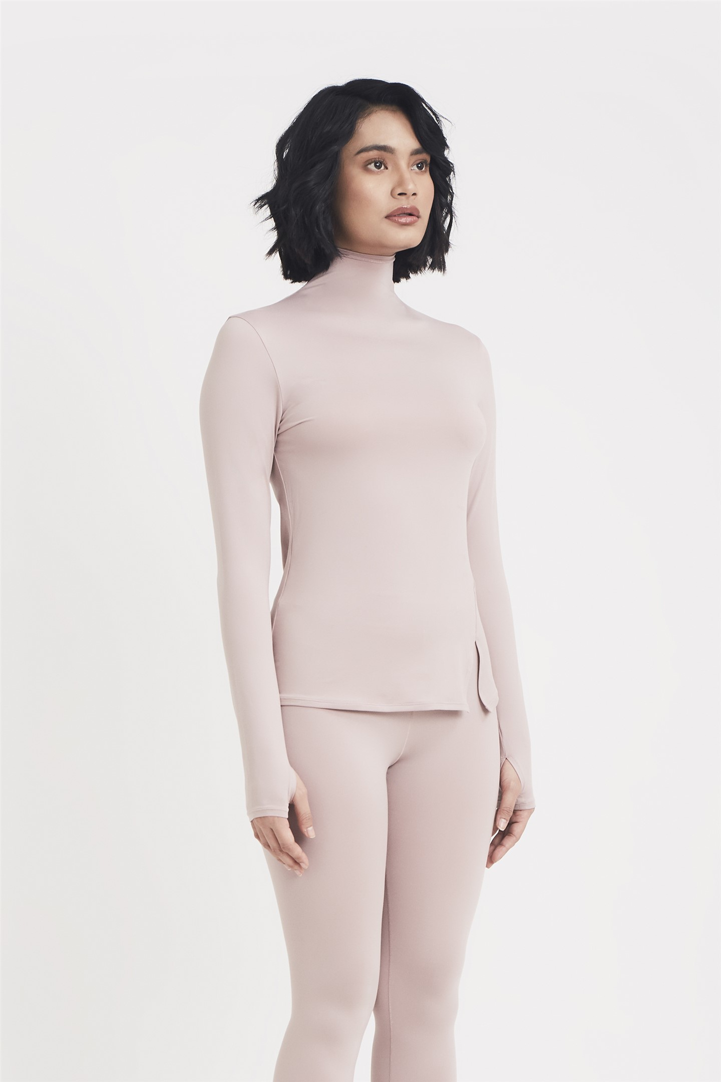(THUMBNAIL) SAVANNA ESSENTIAL LONG SLEEVE TURTLENECK - PINK MELODY